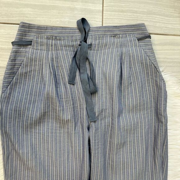 Stevie Hender Blue Striped Linen Pants - Picture 9 of 13